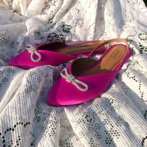 Hot pink ballet flats
